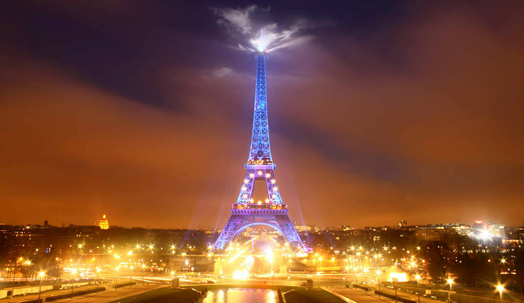 Le luci sulla Torre Eiffel